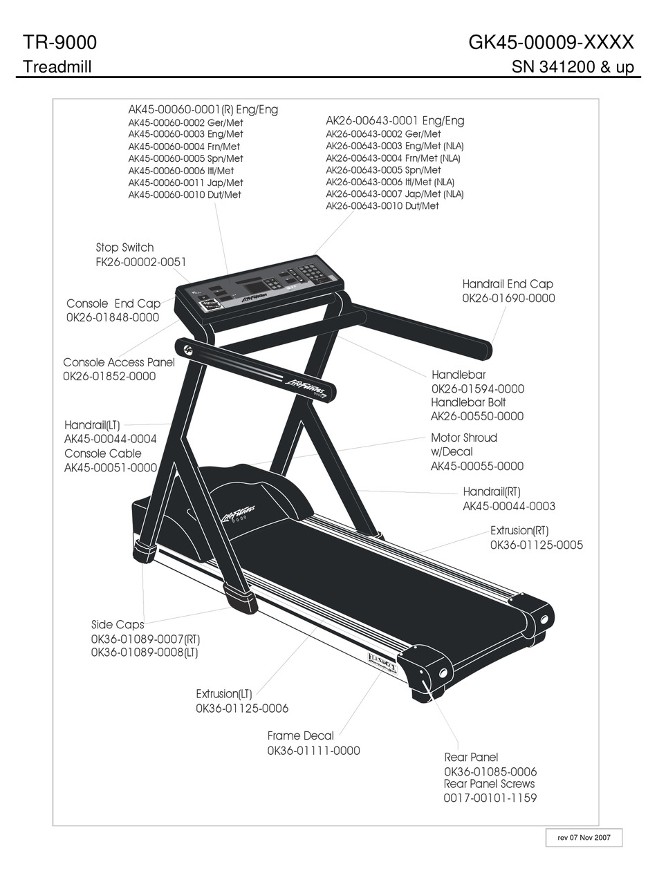 Life fitness discount 9000 hr treadmill