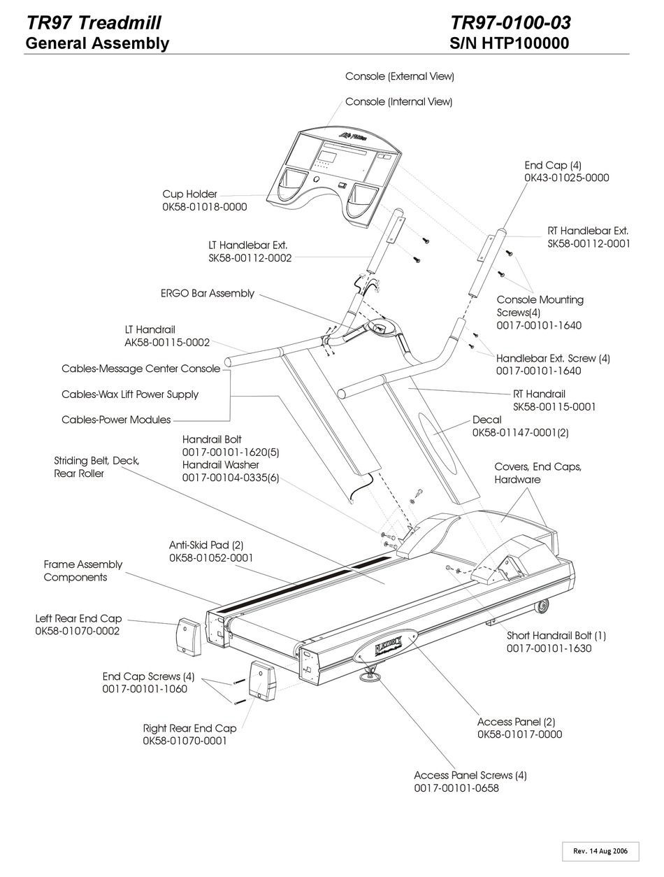 LIFE FITNESS TR97 PARTS MANUAL Pdf Download ManualsLib