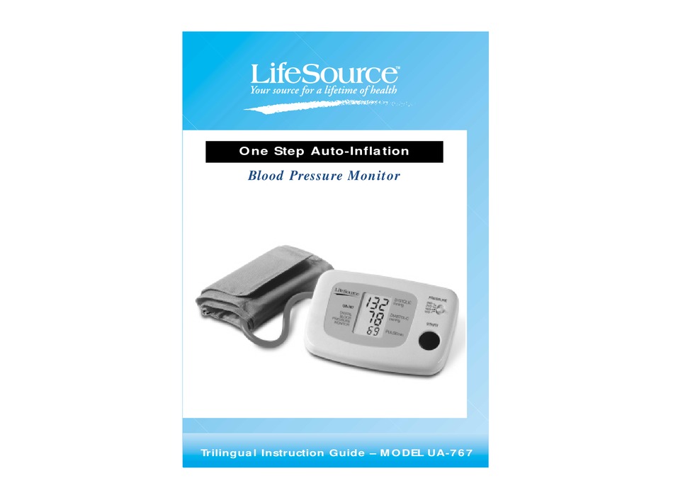 LIFESOURCE UA-767 INSTRUCTION MANUAL Pdf Download | ManualsLib