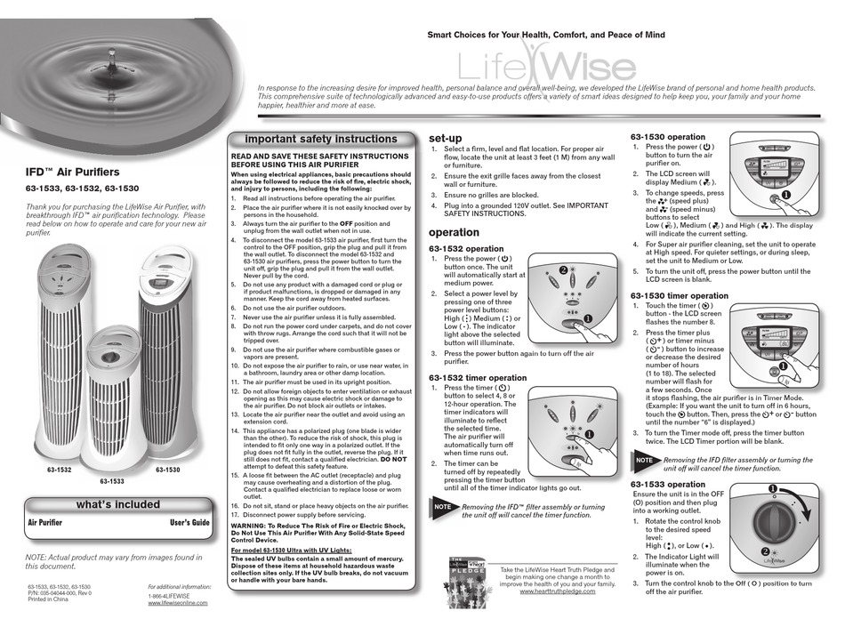 LIFEWISE IFD 631530 USER MANUAL Pdf Download ManualsLib LIFEWISE IFD 631530 USER MANUAL Pdf Download ManualsLib