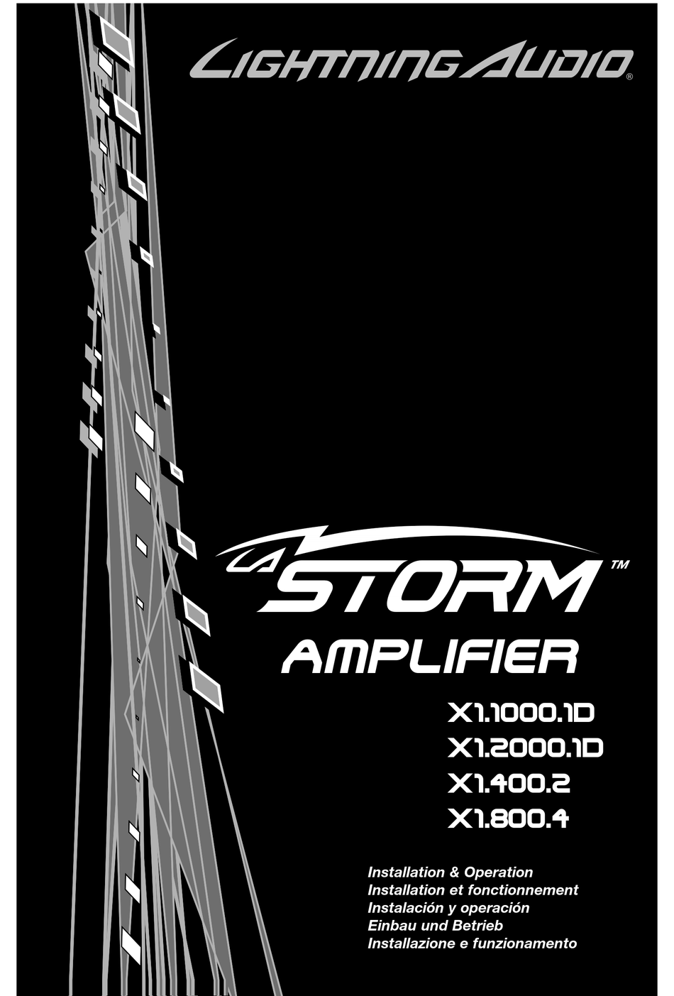 LIGHTNING AUDIO STORM X1.1000.1D INSTALLATION & OPERATION MANUAL Pdf