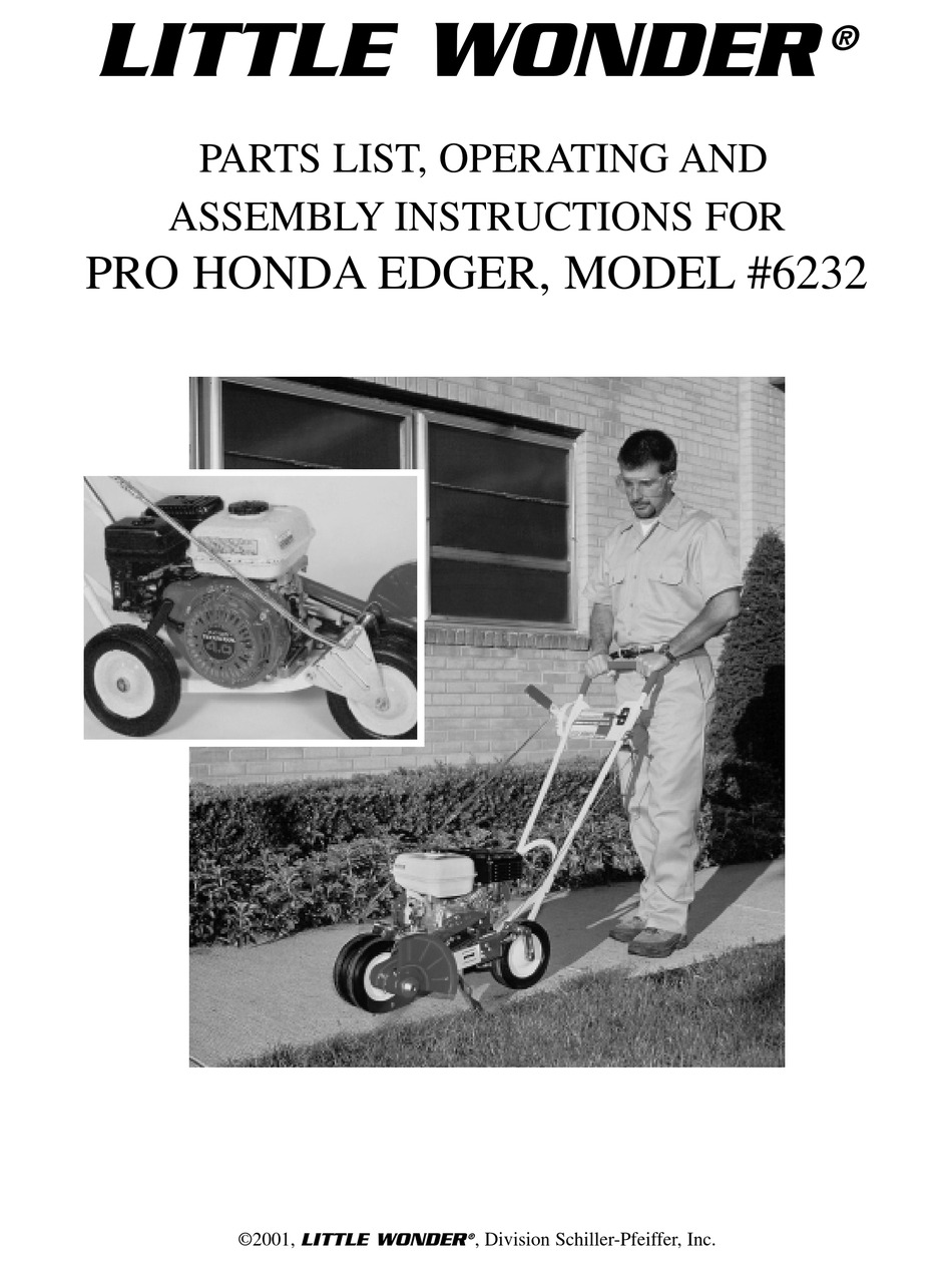 Little Wonder 6232 Parts List Operating And Assembly Instructions Pdf Download Manualslib