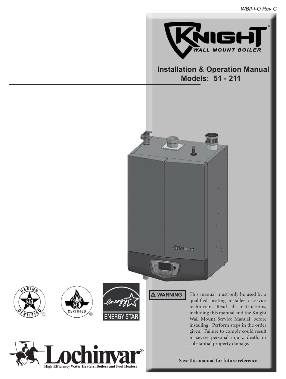 LOCHINVAR KNIGHT 51 INSTALLATION AND OPERATION MANUAL Pdf Download