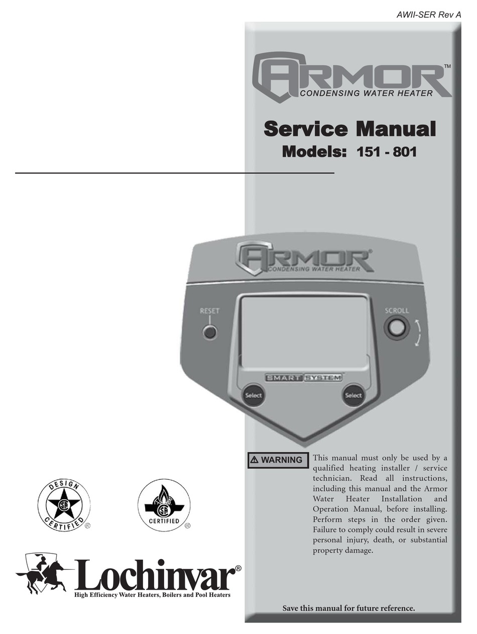 LOCHINVAR ARMOR 151 801 SERVICE MANUAL Pdf Download ManualsLib
