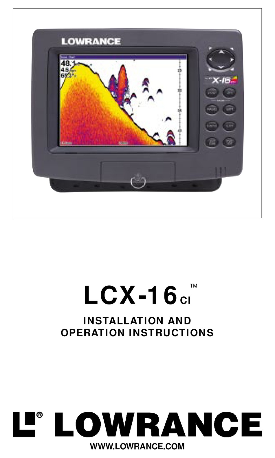 LOWRANCE LCX16CI INSTALLATION AND OPERATION INSTRUCTIONS MANUAL Pdf