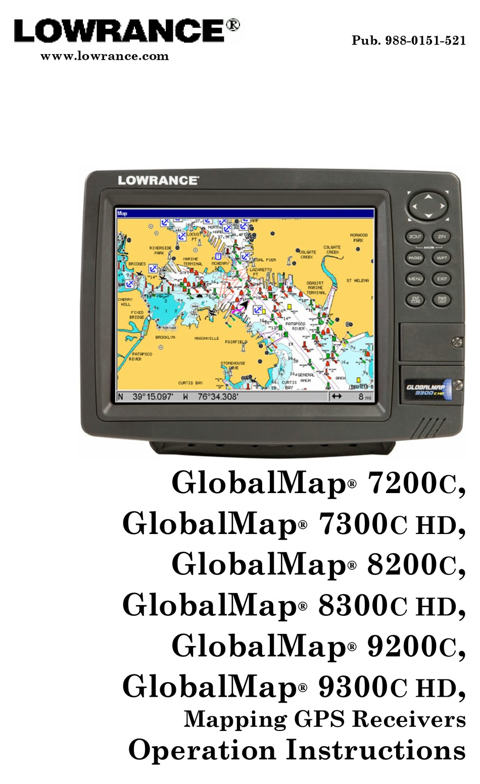 LOWRANCE GLOBALMAP 5300C iGPS Fish Finder GPS in inside 