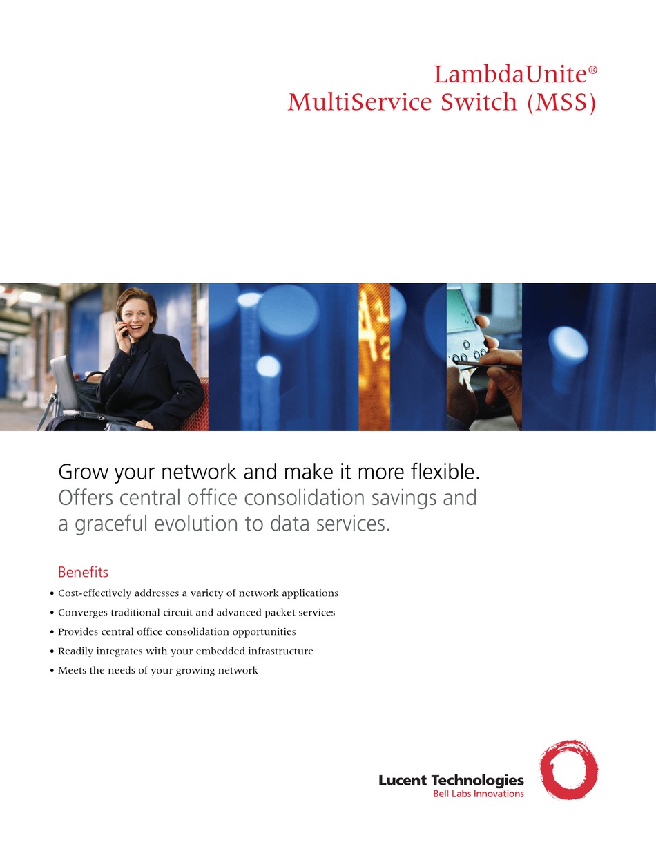 LUCENT TECHNOLOGIES LAMBDAUNITE MULTISERVICE SWITCH BROCHURE Pdf