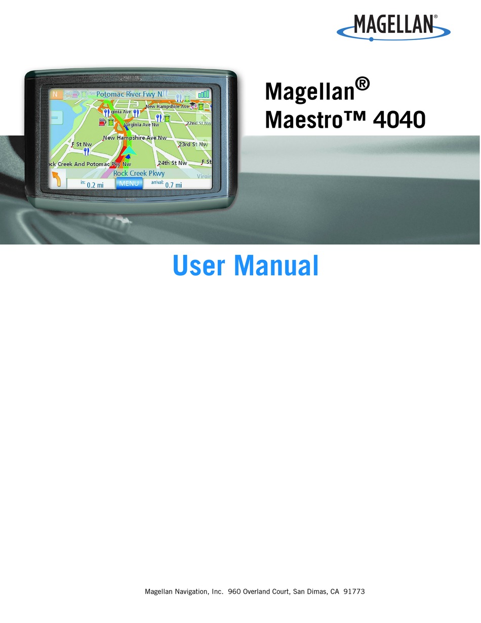 Magellan Maestro 4040 User Manual Pdf Download Manualslib