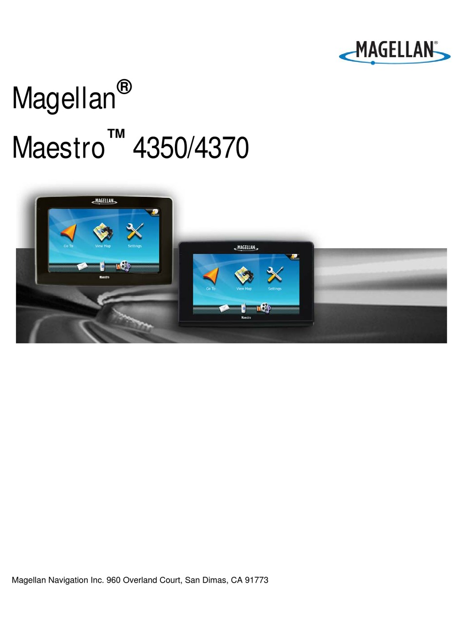 Magellan Maestro 4350 User Manual Pdf Download Manualslib