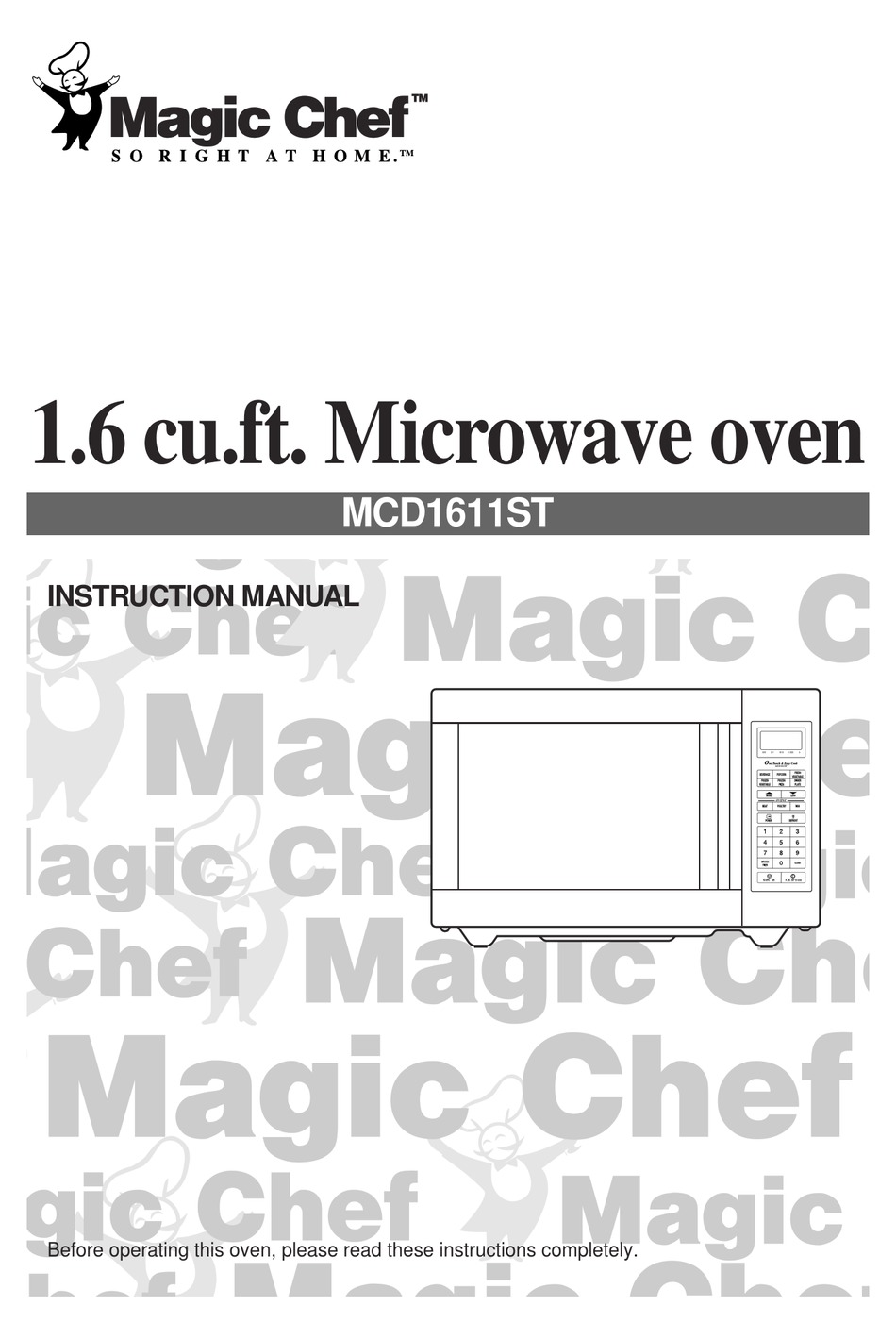 Magic Chef Mcd1611st Instruction Manual Pdf Download Manualslib