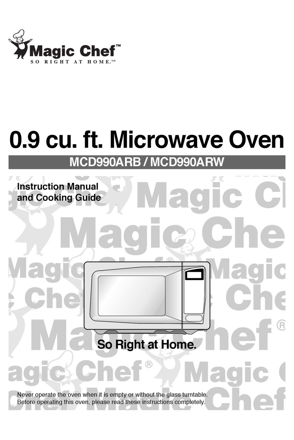Magic Chef Microwave Repair MCD990W 