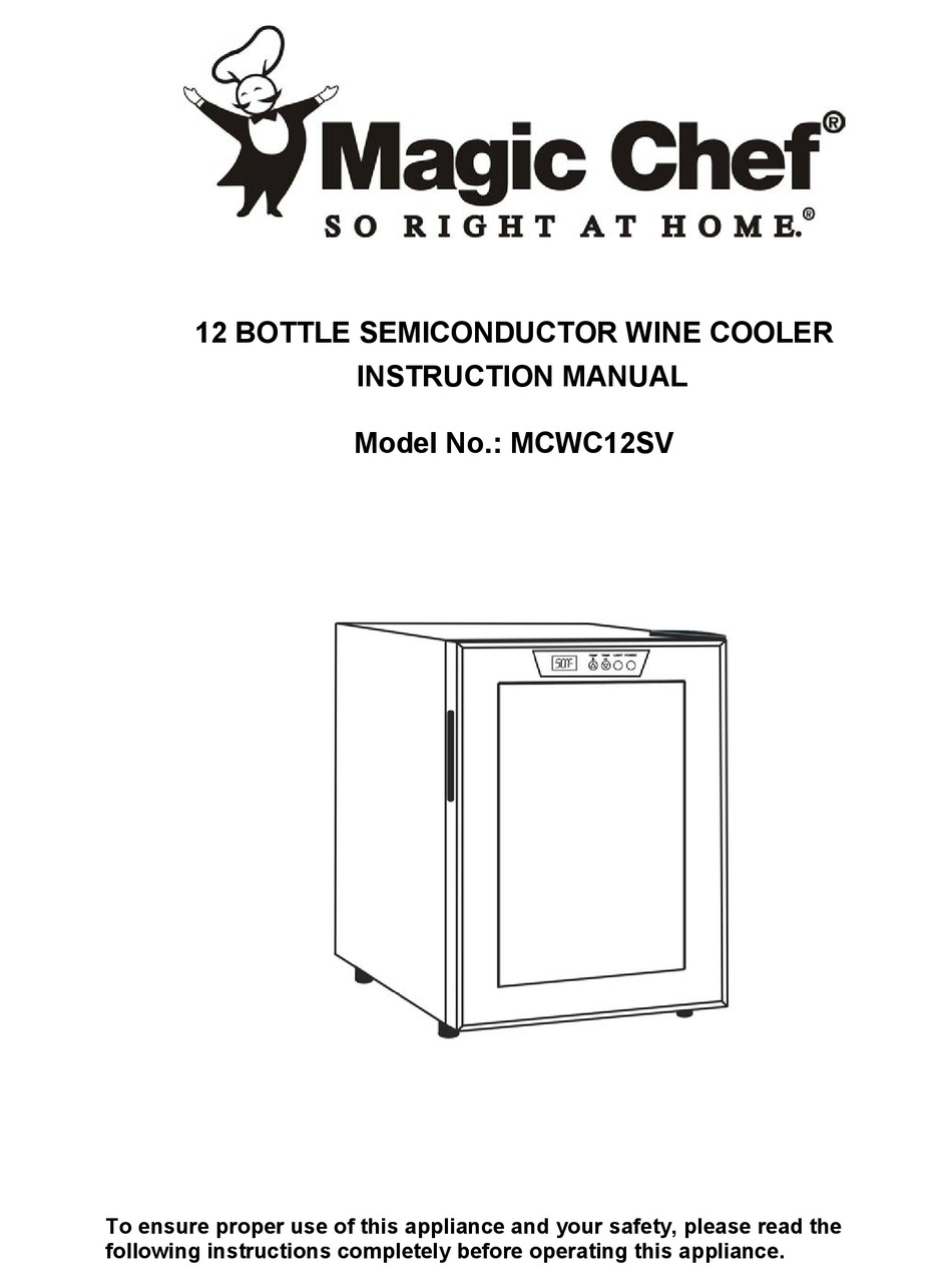 MAGIC CHEF MCWC12SV INSTRUCTION MANUAL Pdf Download ManualsLib