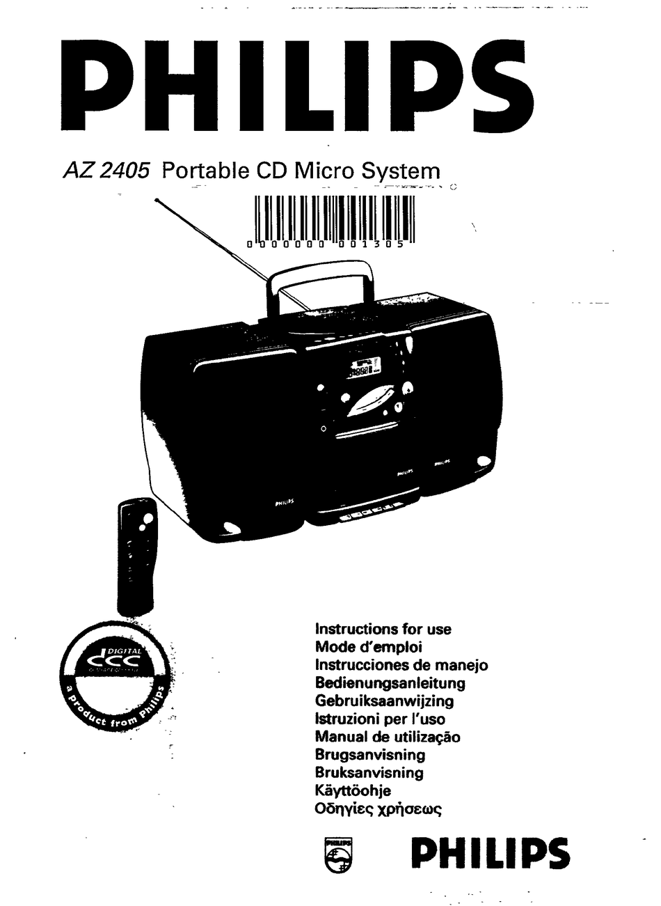 PHILIPS AZ2405S MANUAL Pdf Download ManualsLib