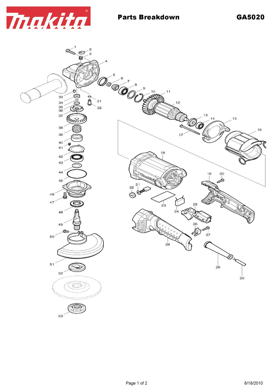 Makita ga5030 схема