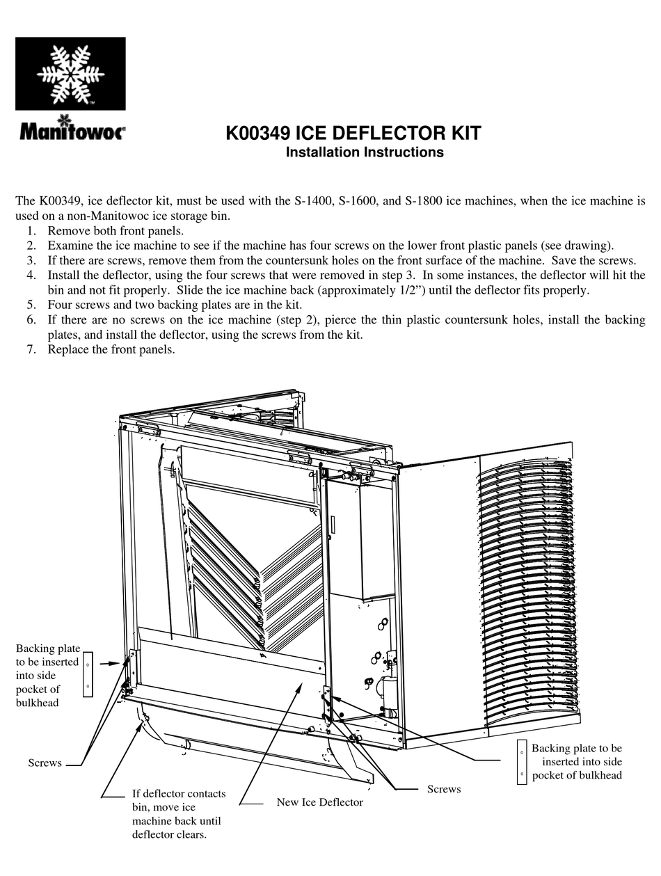 manitowoc ice machine installation manual