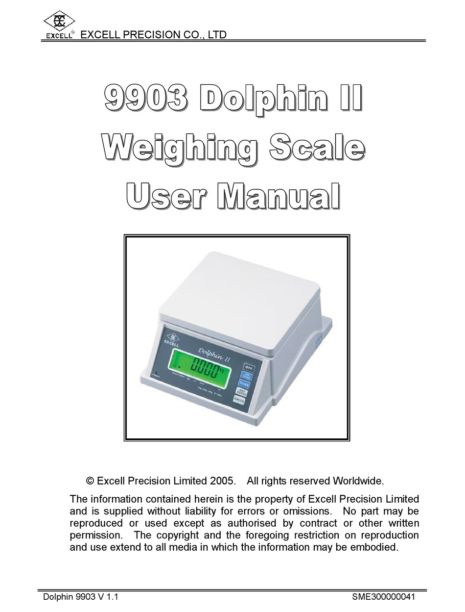 EXCELL WEIGHING SCALE USER MANUAL Pdf Download ManualsLib