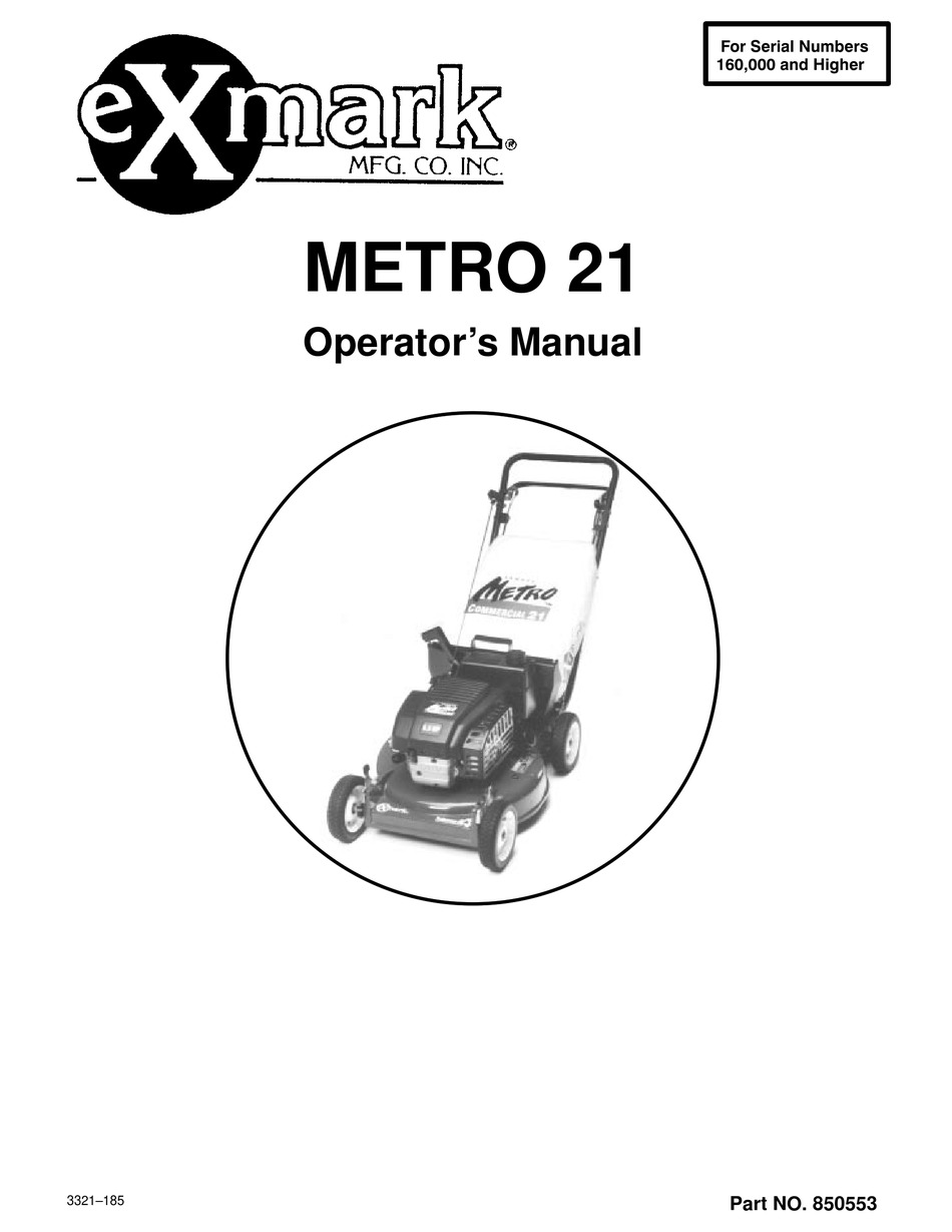 EXMARK M217B OPERATOR