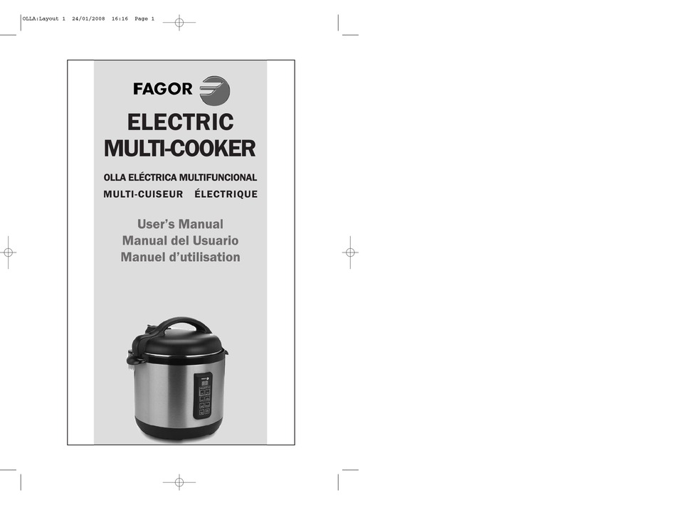 FAGOR ELECTRIC MULTICOOKER USER MANUAL Pdf Download ManualsLib