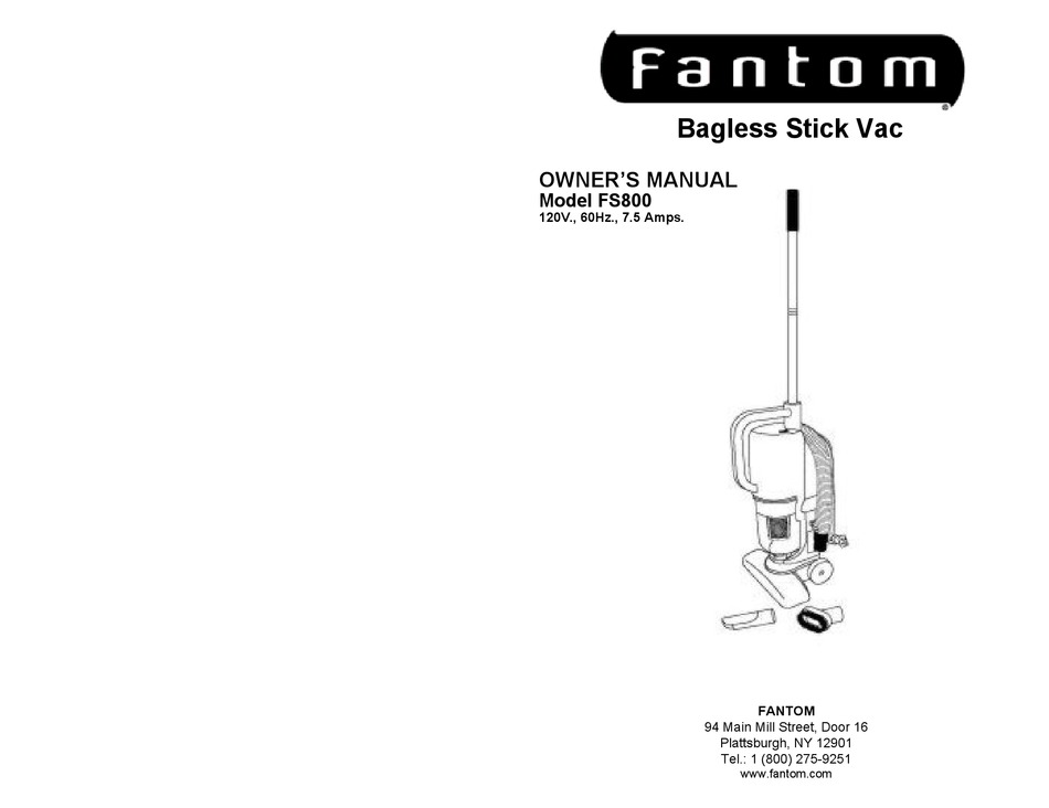 fantom stick vacuum