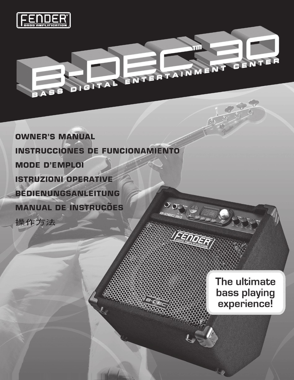 FENDER BASS AMP BDEC 30 OWNER'S MANUAL Pdf Download ManualsLib