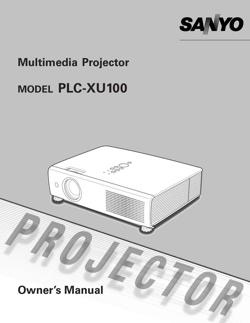 Sanyo Plc Xu100 Owner S Manual Pdf Download Manualslib