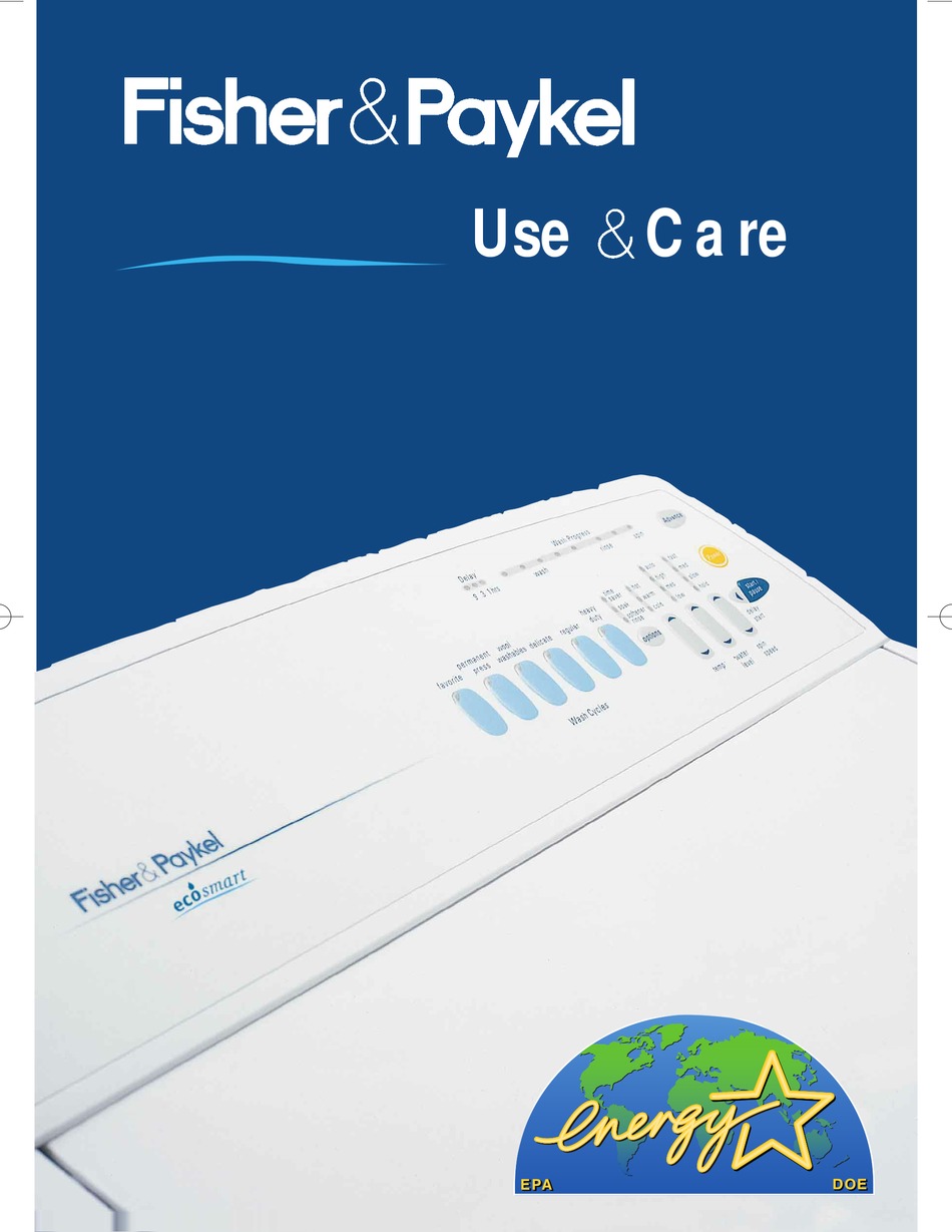 FISHER & PAYKEL ECOSMART 420182 USE & CARE MANUAL Pdf Download ManualsLib