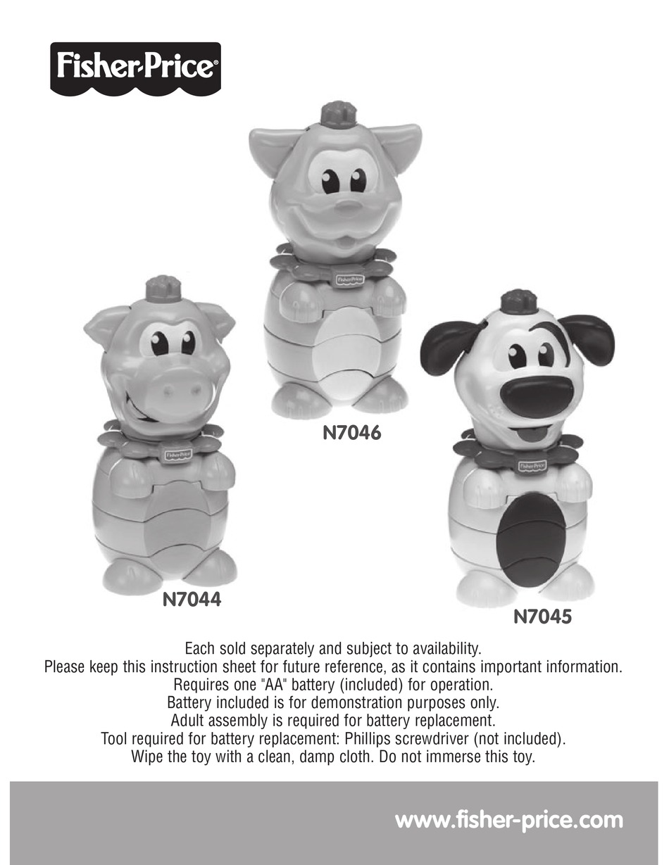 FISHER-PRICE N7044 INSTRUCTION SHEET Pdf Download | ManualsLib