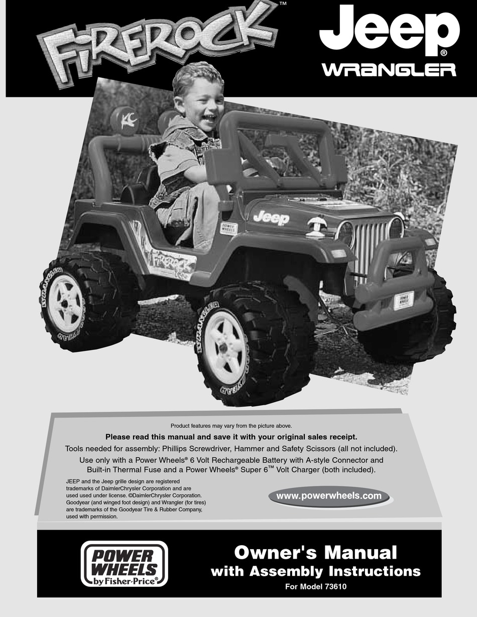 FISHER-PRICE FIREROCK 73610 OWNER'S MANUAL & ASSEMBLY INSTRUCTIONS Pdf  Download | ManualsLib
