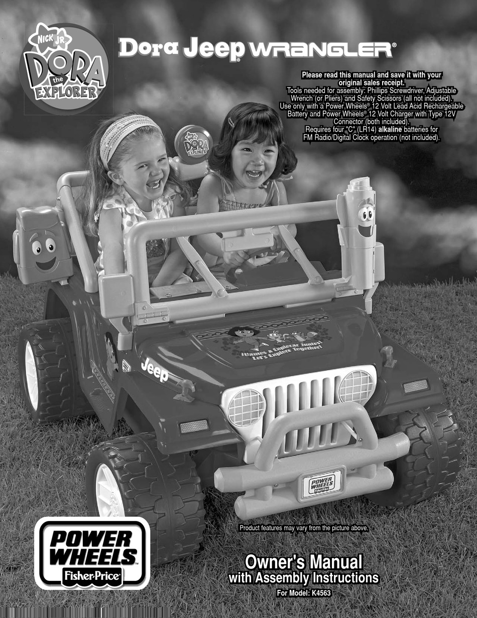 FISHERPRICE POWER WHEELS K4563 OWNER'S MANUAL WITH ASSEMBLY INSTRUCTIONS Pdf Download ManualsLib