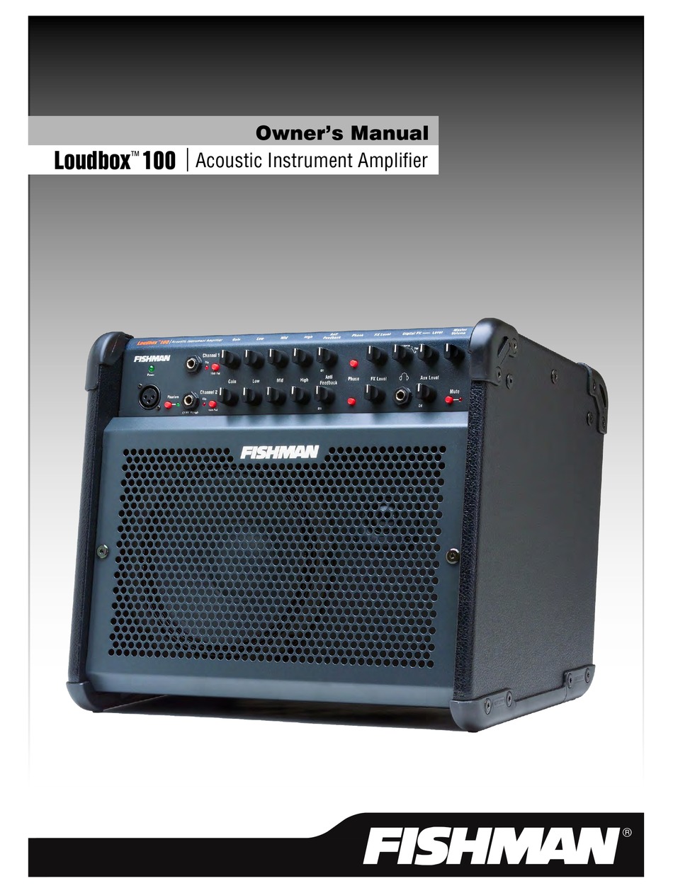 FISHMAN LOUDBOX 100 OWNER'S MANUAL Pdf Download | ManualsLib