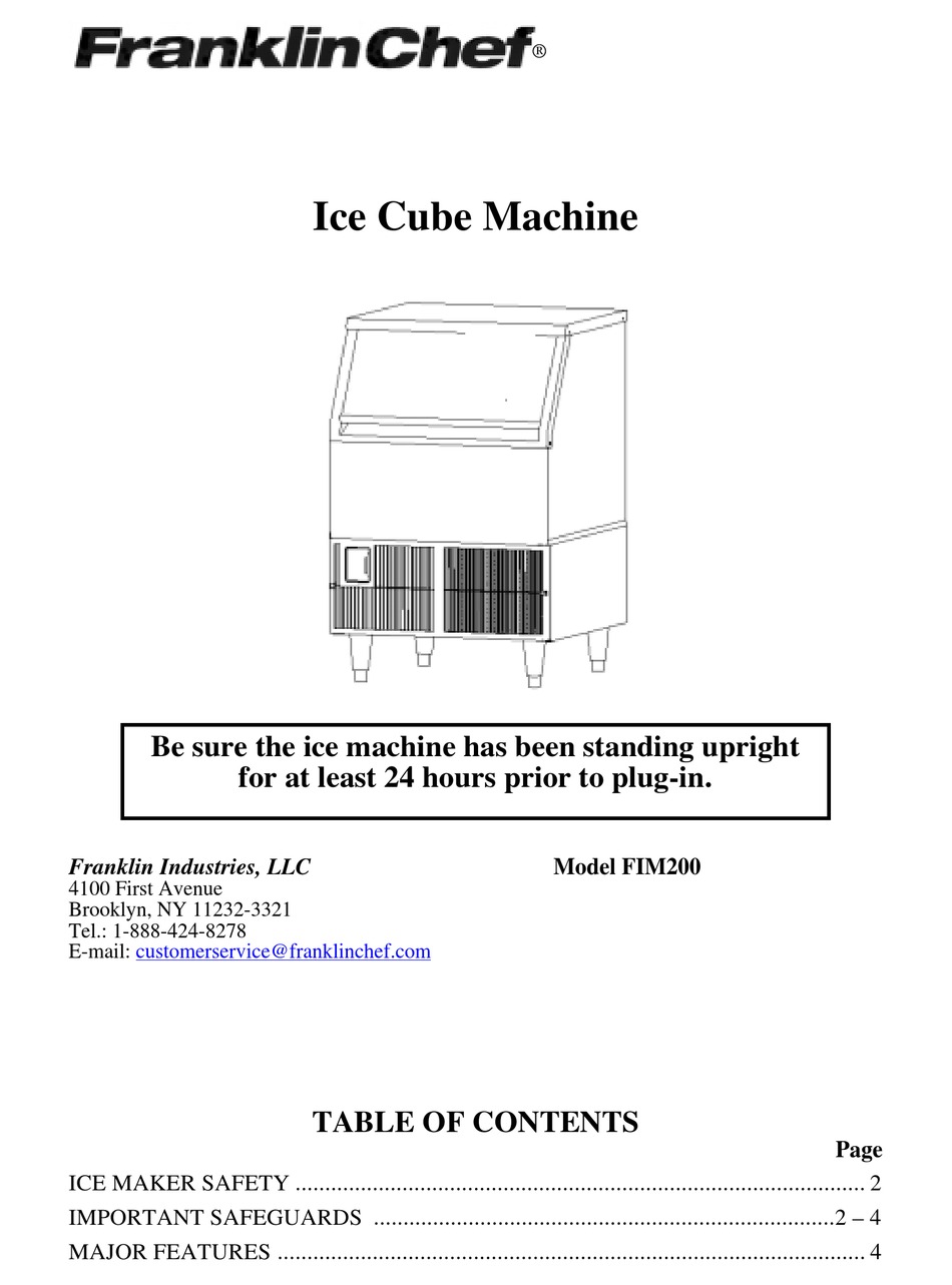 FRANKLIN CHEF FIM200 USER MANUAL Pdf Download ManualsLib