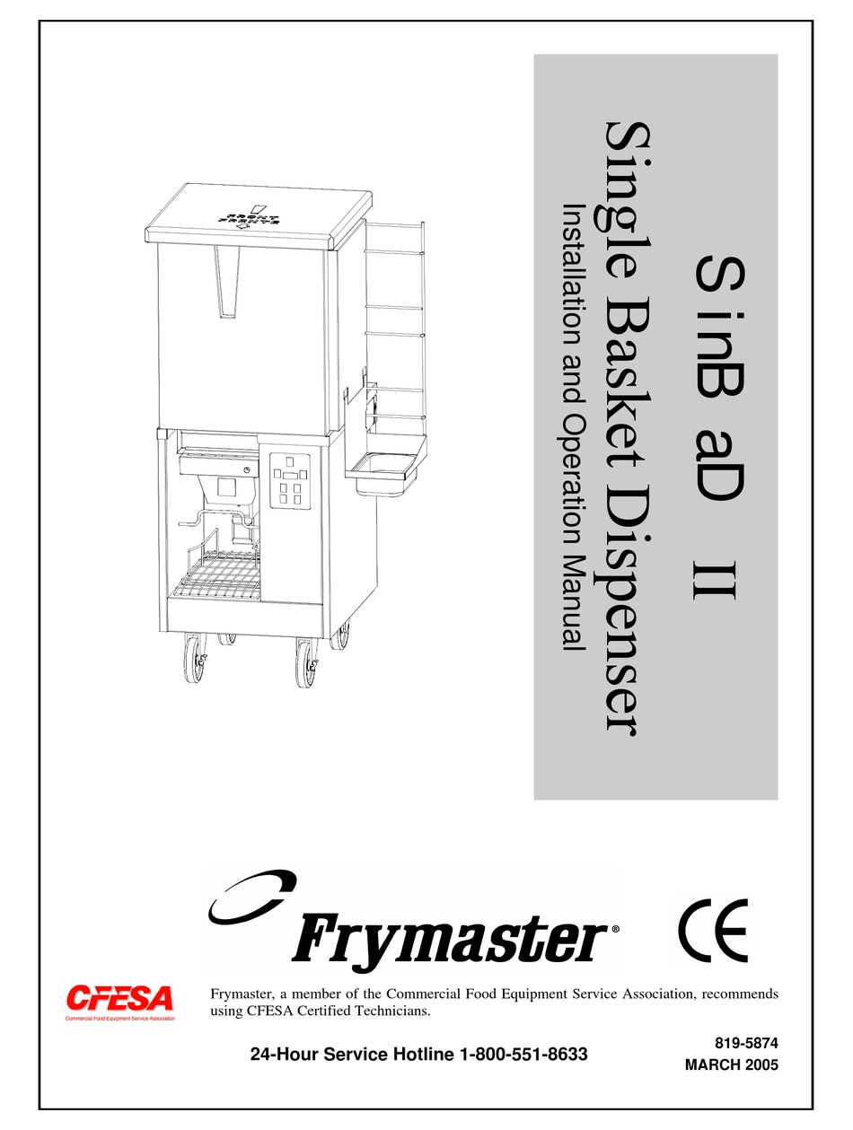 FRYMASTER SINBAD II INSTALLATION AND OPERATION MANUAL Pdf Download