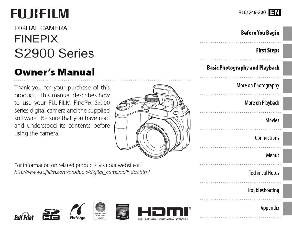 FUJIFILM FINEPIX S2940 OWNER'S MANUAL Pdf Download | ManualsLib