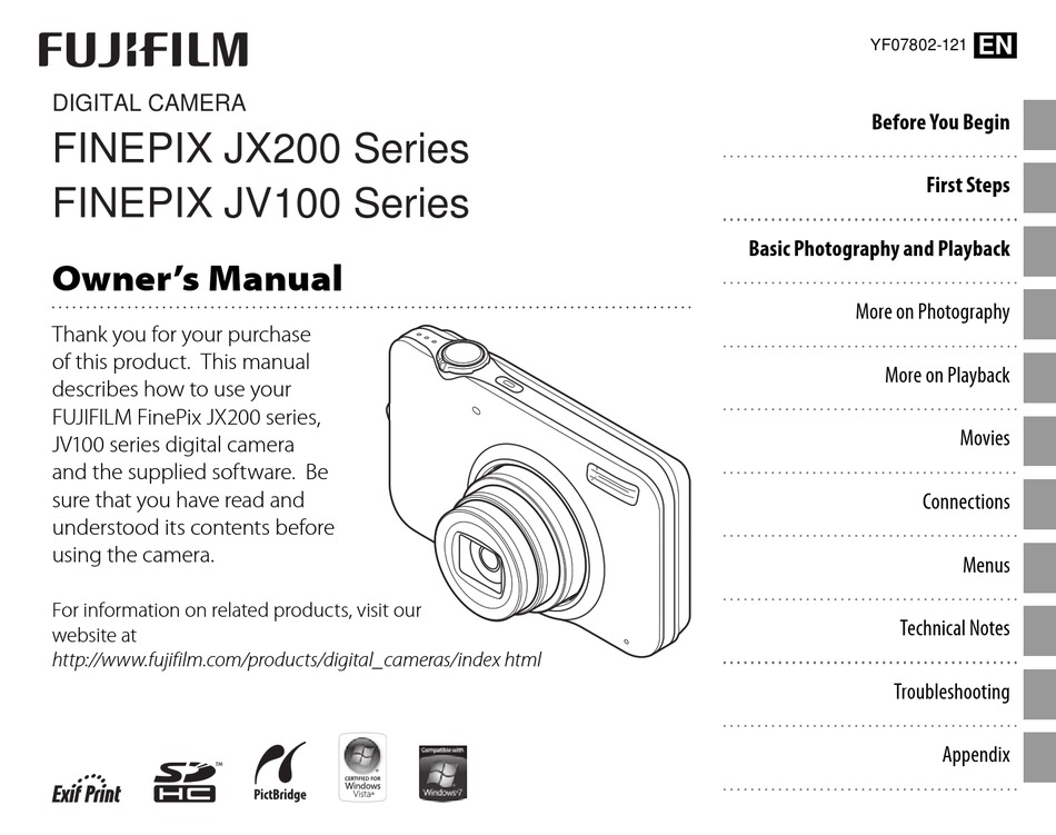 FUJIFILM FINEPIX JV100 Pdf Download ManualsLib