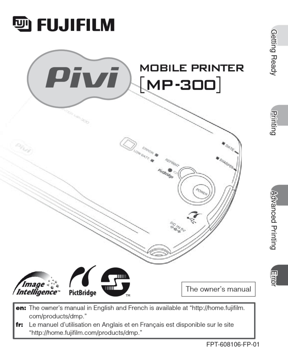 FUJIFILM PIVI MP-300 OWNER'S MANUAL Pdf Download | ManualsLib