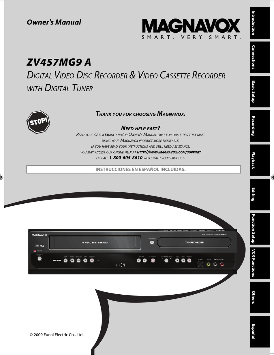 MAGNAVOX ZV457MG9 A OWNER'S MANUAL Pdf Download | ManualsLib