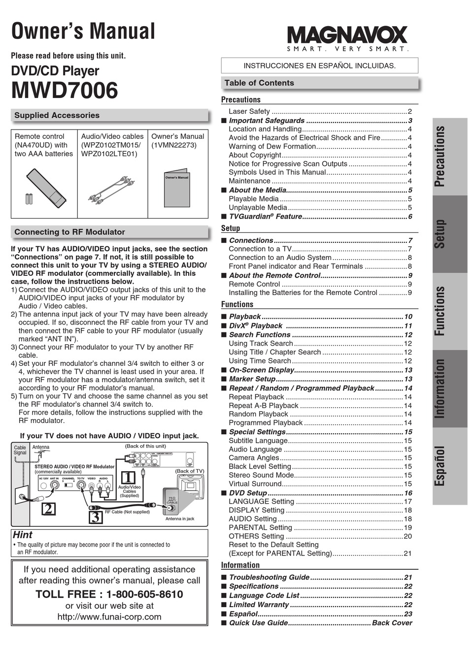 MAGNAVOX MWD7006 OWNER'S MANUAL Pdf Download | ManualsLib