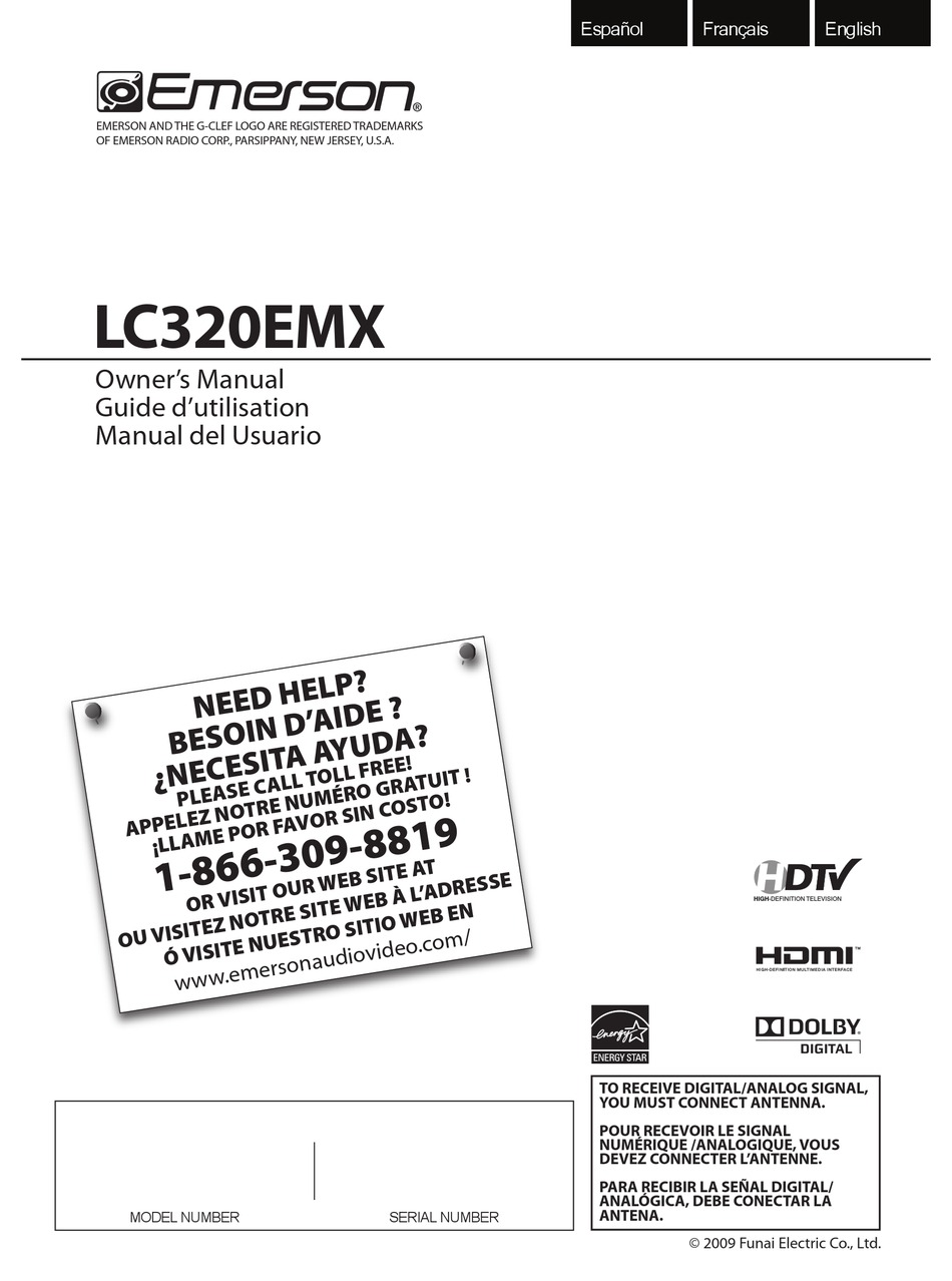 EMERSON LC320EMX OWNER'S MANUAL Pdf Download | ManualsLib