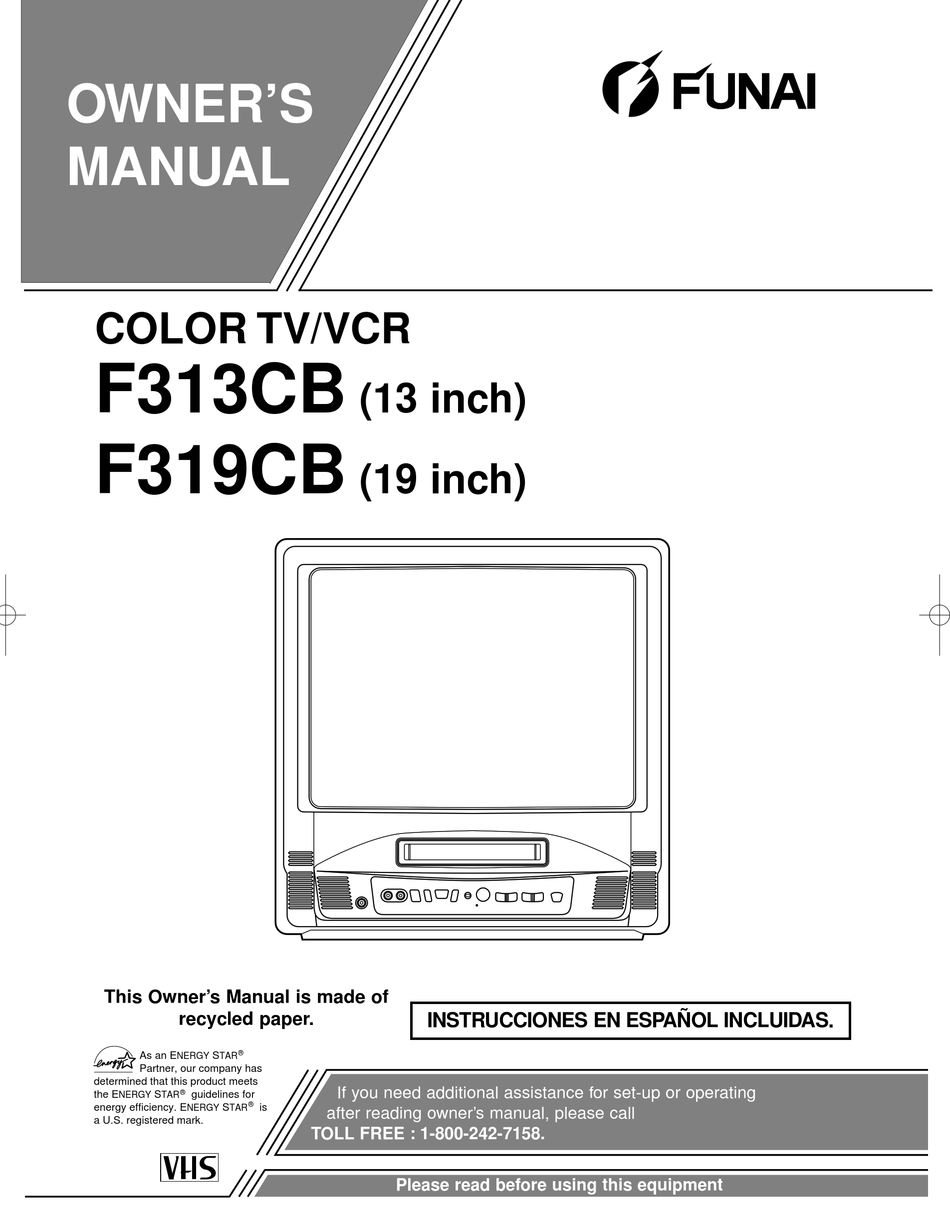 FUNAI F313CB OWNER'S MANUAL Pdf Download | ManualsLib