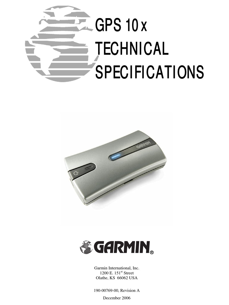 GARMIN GPS 10X TECHNICAL Pdf Download |