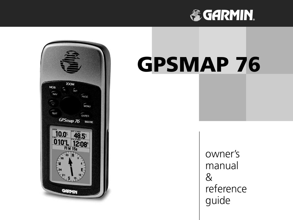 GARMIN GPSMAP 76 OWNER'S MANUAL & REFERENCE MANUAL Pdf Download ...