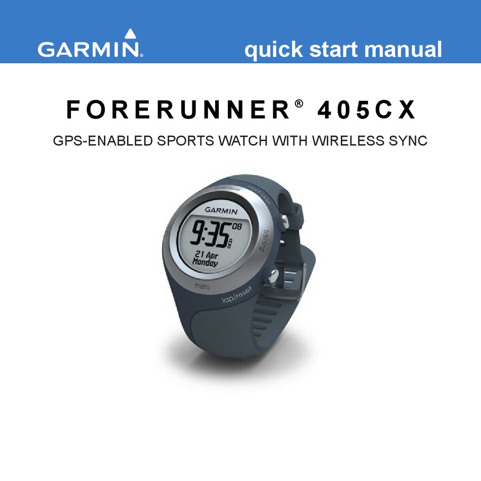 GARMIN FORERUNNER 450CX QUICK START MANUAL Pdf Download |