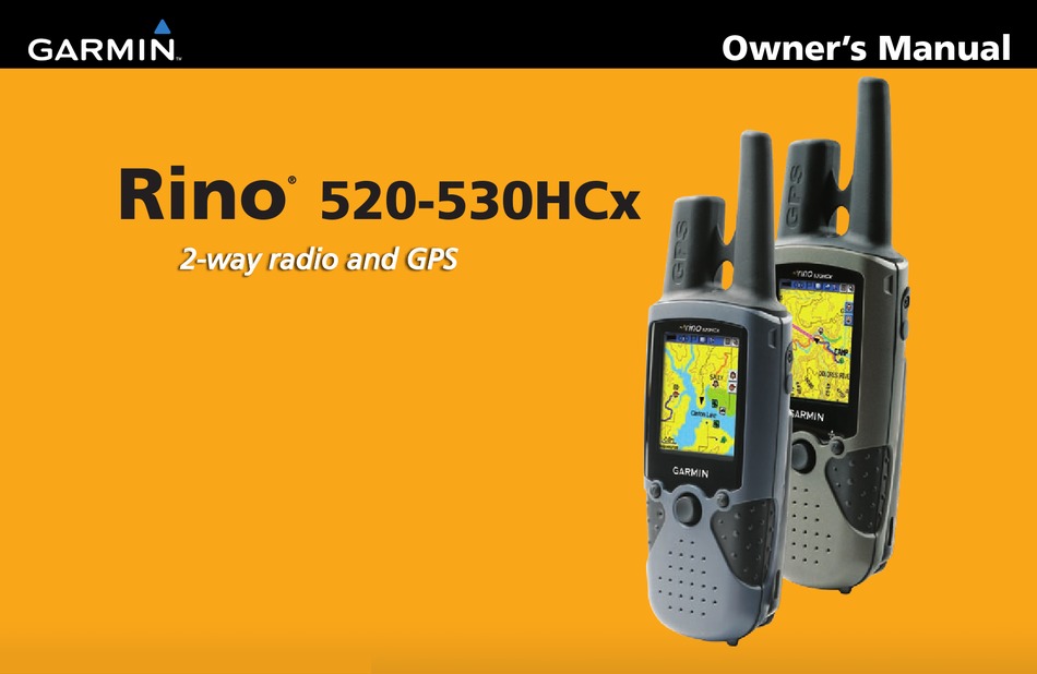 Garmin Rino 530hcx Owner S Manual Pdf Download Manualslib