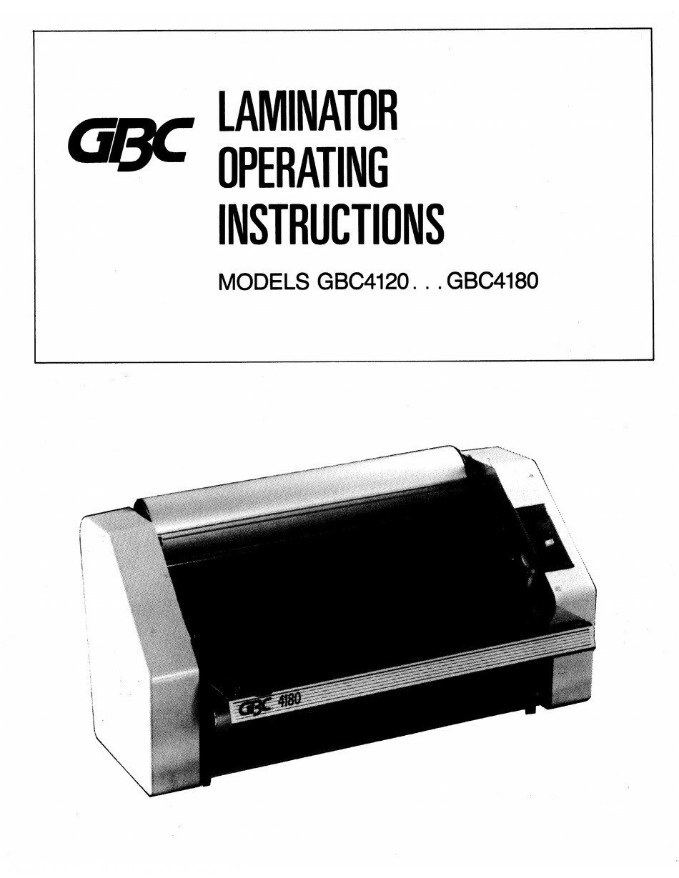 GBC 4120 OPERATING INSTRUCTIONS MANUAL Pdf Download | ManualsLib