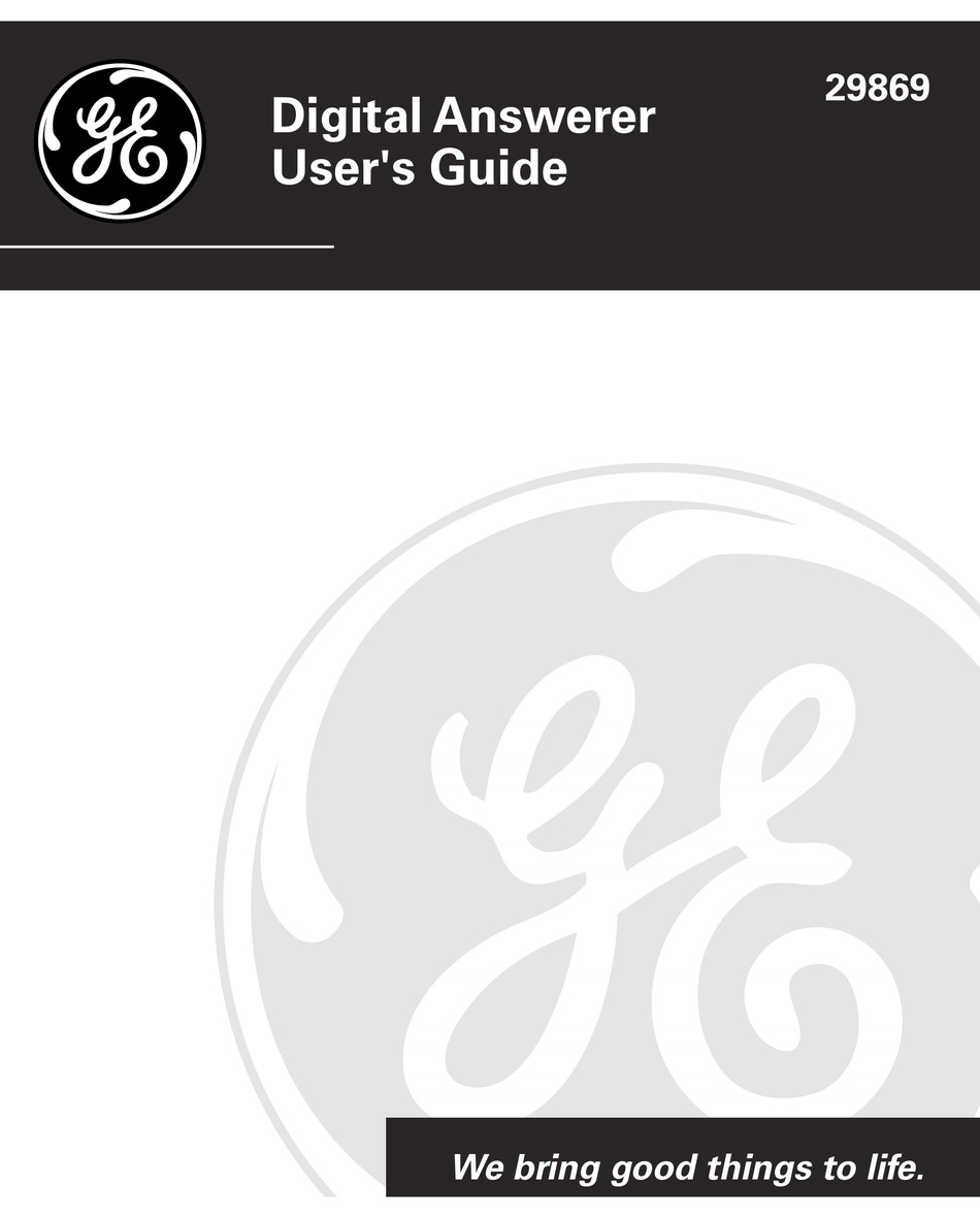 GE 29869 USER MANUAL Pdf Download | ManualsLib