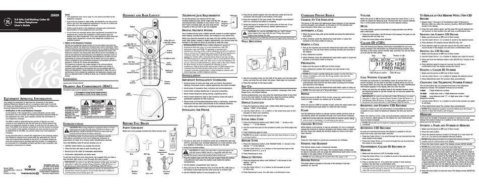GE 25839 USER MANUAL Pdf Download | ManualsLib