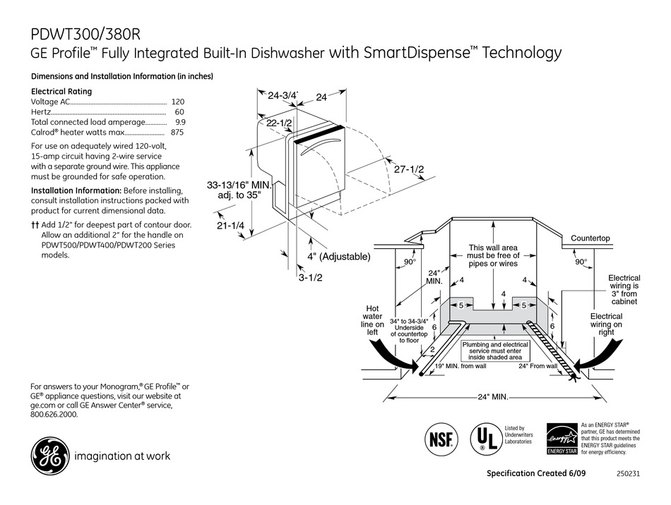 ge profile dishwasher with smartdispense technology