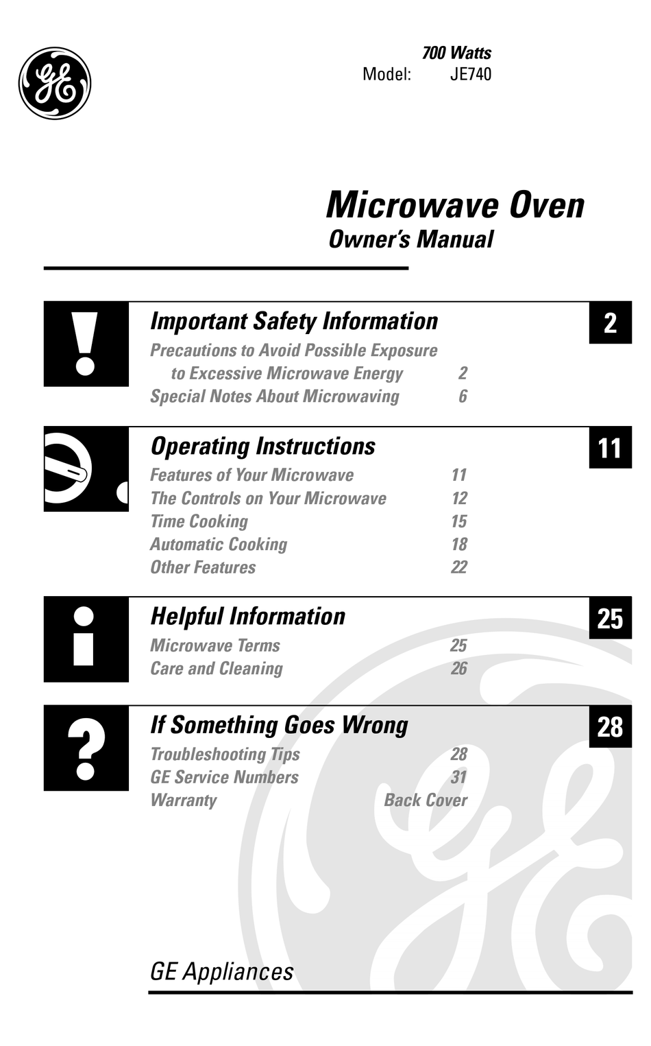 ge je740 microwave