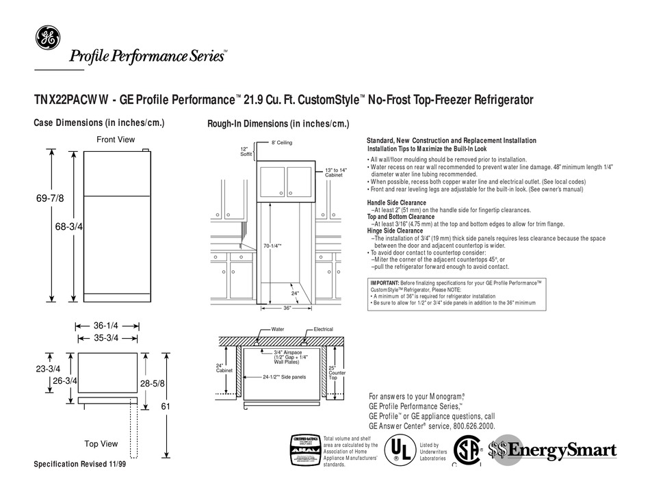 gne27jymfs spec sheet