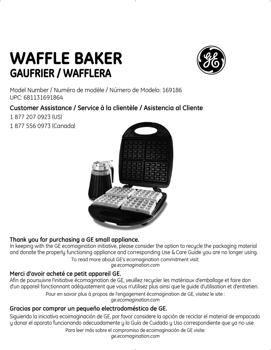 ge waffle maker manual